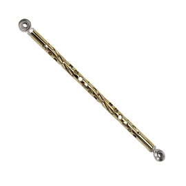 POWERJAMES Gold Drillhole 13.5" to 14.5" Adjustable Shift Lever Linkage Rod for Harley Softail Touring Trike FLS FLH FXBR