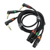 SWAMP Colour Coded XLR female to TRS Right-Angle Cables -