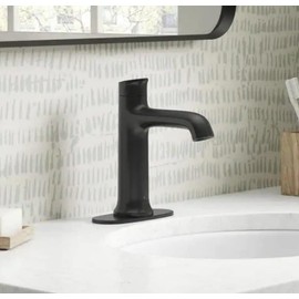 Kohler Mistos Battery Powered Touchless Single Hole Bathroom Faucet in Matte Black