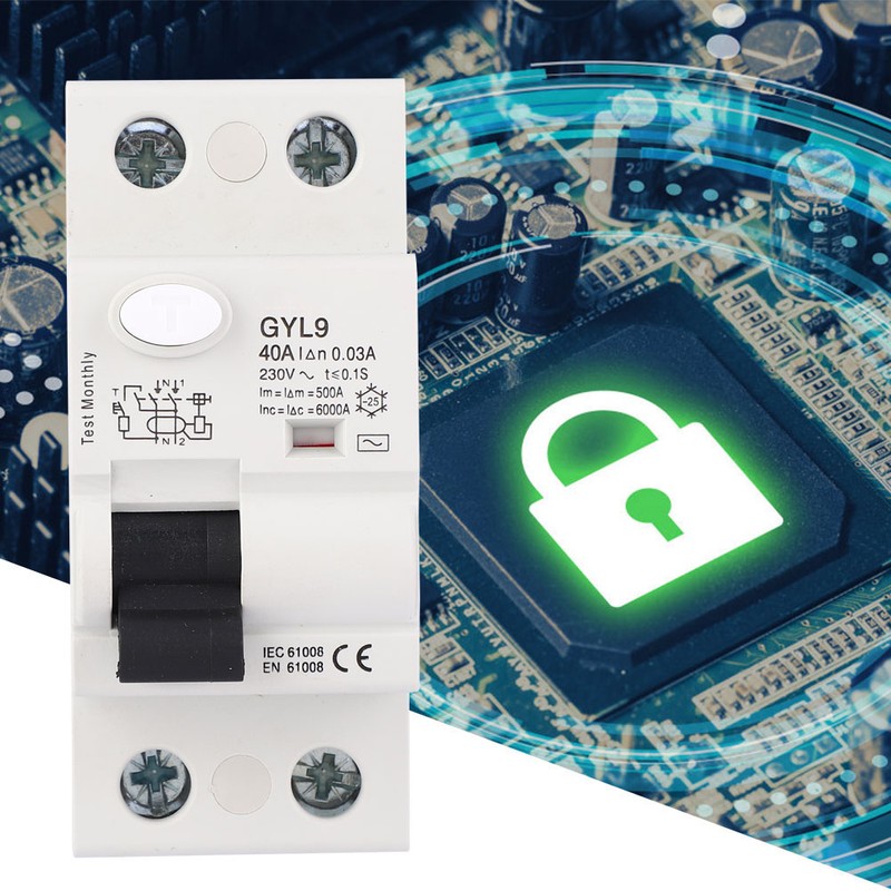 GYL9 2P 230VAC RCCB Residual Current Circuit Breaker Leakage Protector