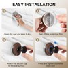 SEIUCAN Walnut Suction Cup Hooks - Waterproof No Drill Removable