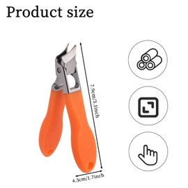 Anti Splash Slanted Nail Clipper, Wide Jaw Opening Stainless Steel Nail Trimmer with Ergonomic Handle Nail Cutter for Thick Toenails & Ingrown (Orange)