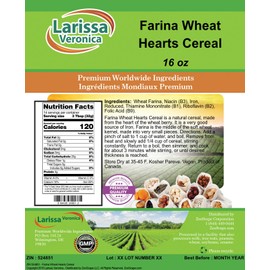 Farina Wheat Hearts Cereal (16 oz, ZIN: 524851) - 3 Pack