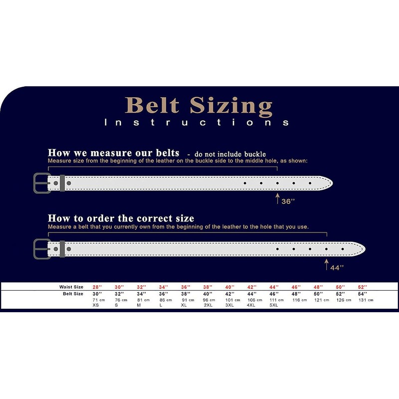 Men's Genuine Casual Dress Leather Belt Strap 1-1/2" = 38mm