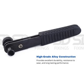 SDFIXINGS Mini Ratchet Wrench, Dual-Drive Head, 90¡ Socket Hand Tool Professional Socket Wrench Mini Hex Socket Wrench for Furniture Garage Auto Car Repair (1/4 inch - Black)