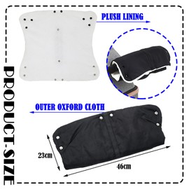 DKDDSSS Pram Pushchair Gloves, Stroller Fleece Hand Muff, Pram Gloves Hand Gloves Waterproof Windproof Anti-Freeze Extra Thick Warm Winter Baby Stroller Gloves, Black