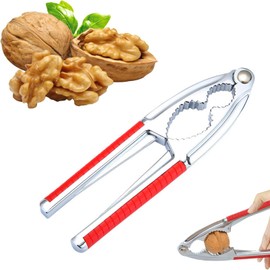 ZZRSYJ Professional Nutcracker Made of Stainless Steel, Multifunctional Nutcracker, High-Quality Nutcracker, Walnut Tongs, Walnut Nut Opener, for All Types of Nuts, Lobster Crab Crab Cracker (Red)
