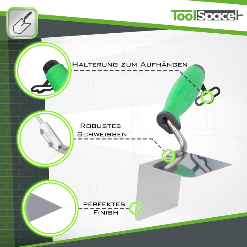 ToolSpace Outside Corner Trowel Rustproof 80 x 65 mm Corner