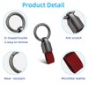 Rayibuir 2Pcs Car Key Chain Clip, Leather Multifunctional Keychain Car