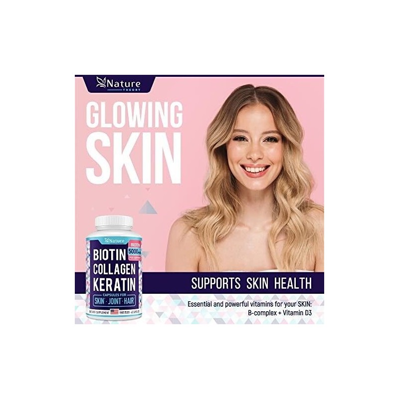 Bloommy Biotin, Collagen & Keratin Capsules for Hair, Skin, Joint,