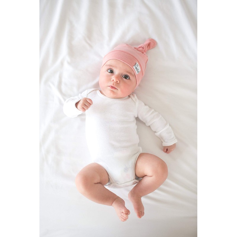 Gorro de cobre con perla para bebé, con nudo superior,