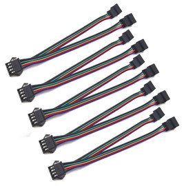 Vrabocry 15 cm 4 pines SM divisor JST conector 1 a 2 macho y hembra para tira LED 5050/3528 RGB color APA102 WS2801 LPD8806