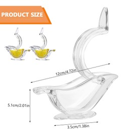 EASONGEE 3pcs Manual Lemon Juicer, Acrylic Manual Lemon Slice Squeezer, Manual Lemon Squeezer, Bird Shaped Lemon Squeezer, Transparent Fruit Juicer Hand Juicer for Lemon Orange Lime Pomegranate