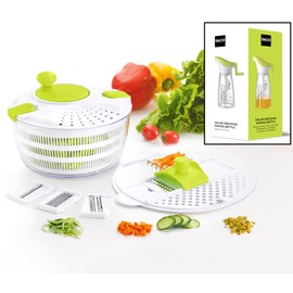 Best Rated Salad Spinner. Salad Maker. Vegetable Washer and Lettuce Crisper. Lettuce Spinner and Fruit Washing Bowl with Strainer. Fruit Washer with Mandoline. BPA Free. Dressing Bottle Included