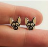 German Shepherd Dog Earrings .925 Sterling Silver