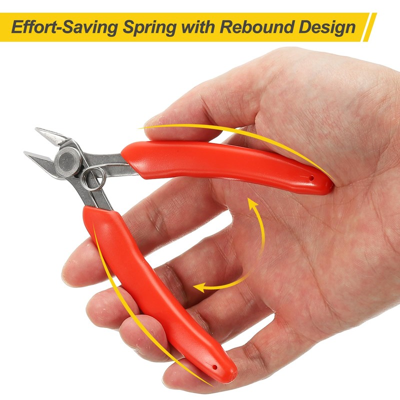 sourcing map 5" Flush Cut Pliers Precision Thicker Wire Cutter