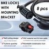 Hotop 8 Pcs Bike Locks Bulk High Security 4 Digit