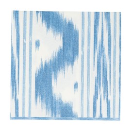 Caspari Toile De Nantes Blue Paper Linen Luncheon Napkins - 15 Luncheon Napkins per Pack