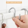 YUHENGCT 9 Pack White Plastic S Hooks for Hanging, Flexible