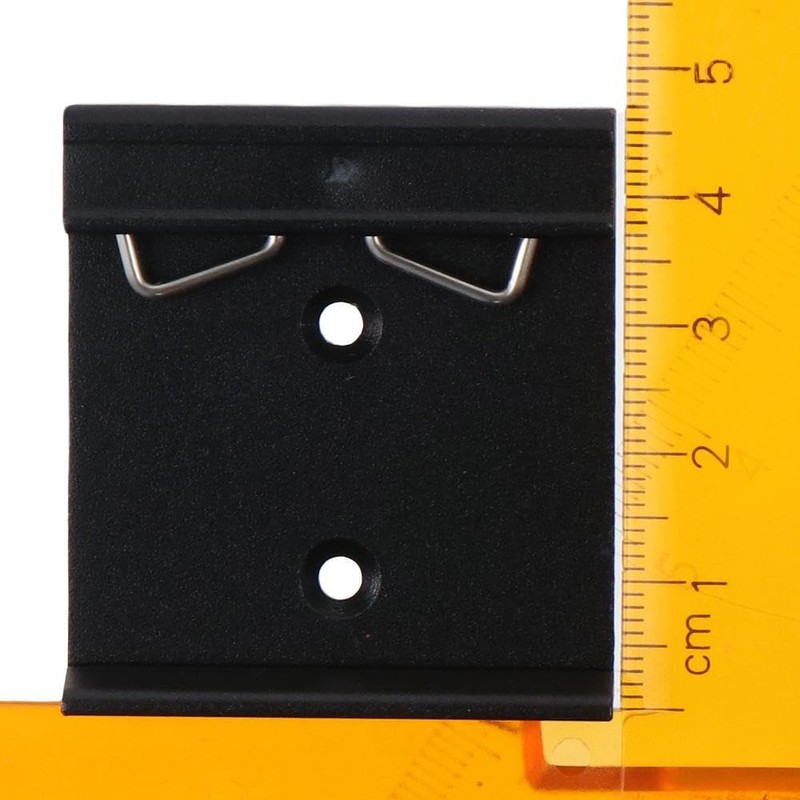 Fudeshe Universal-DIN-Schienen-Montageclip, Schienenclip, Aluminium-Solid-State-Relaisklemmen, Aluminiumlegierung, schwarz, 4 Stück