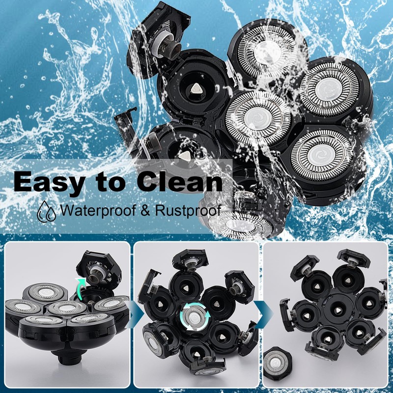 7 Head Shaver Replacement Heads，Head shavers for many brands bald