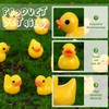 Taicols 100 Pcs Mini Duck Miniatures - Resin Waterproof Tiny