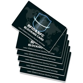 RFID Blocking Card 6 Pack, Advanced Non-Contact NFC Debit Credit Card Passport Protection,Wallet Protector Blocker Guard