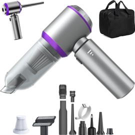 NWDEY Car Vacuum Cleaner High Power 20000Pa – Cordless Handheld Mini Vacuum & Air Duster for Car & Desk, Home, Office & Camping, Ideal Gift for Men & Women, 6000mAh Battery