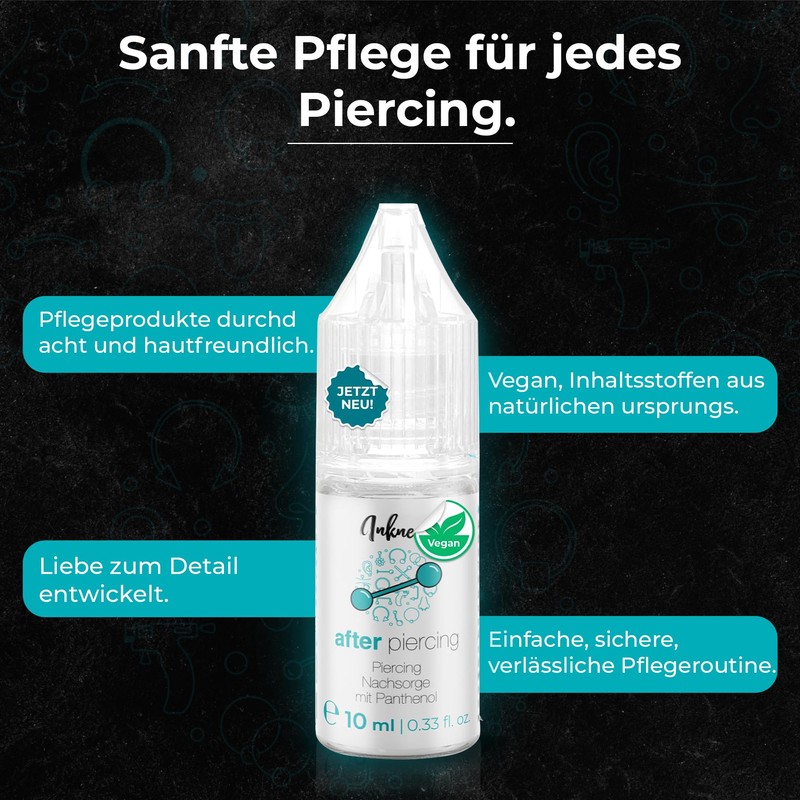 Inkness 3 x After Piercing Care Lotion 10 ml Set