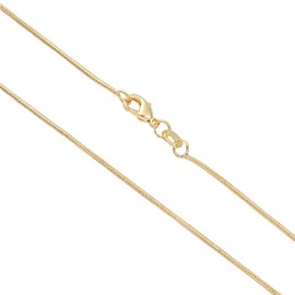 BEADIA Gold-Plated Snake Chains Necklace 45cm 4pcs with Lobster Clasp for DIY Jewelry Making Findings