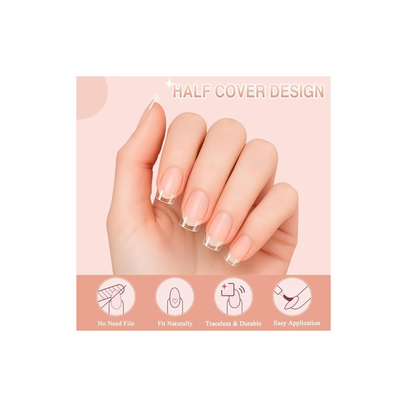 600pcs Uñas Postizas Nail Art Tips, Francesa Uñas Acrilicas Uñas