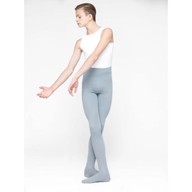 BodyWrappers B92 Ballet Boys Tights Convertible No Front Seamed Black Slate (Gray) For Kids, white