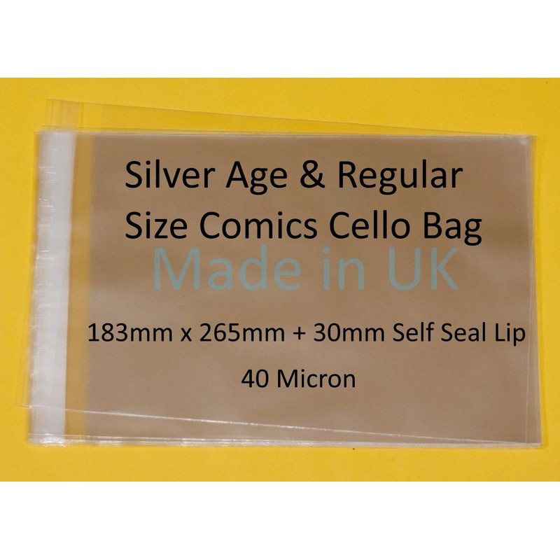 celloexpress Silver Age & Regular Sized Comic Cellophane Display Bags