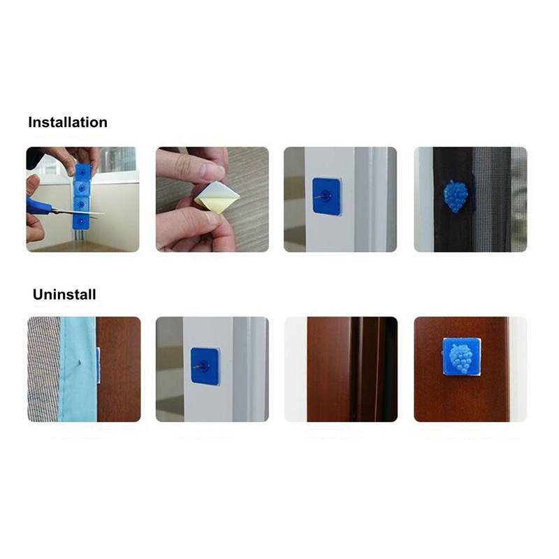 Magnetic Fly Screens Automatically Mosquito Mesh Curtain for Doors Keep