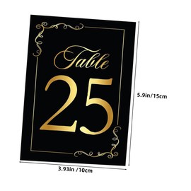 MAGICLULU 1set Wedding Table Numbers Cards Double Sided Place Card Decor Stylish Table Number Accessories for Events Parties and Restaurants 30pcs