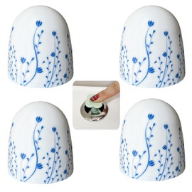 Beaspecal 4Pcs Toilet Bolt Caps with Elegant Colorful Pattern,Nature Flower Plant Toilet Bowl Bolts Covers for Bathroom Decoration 4Pcs Toilet Part -8Pcs/Pack