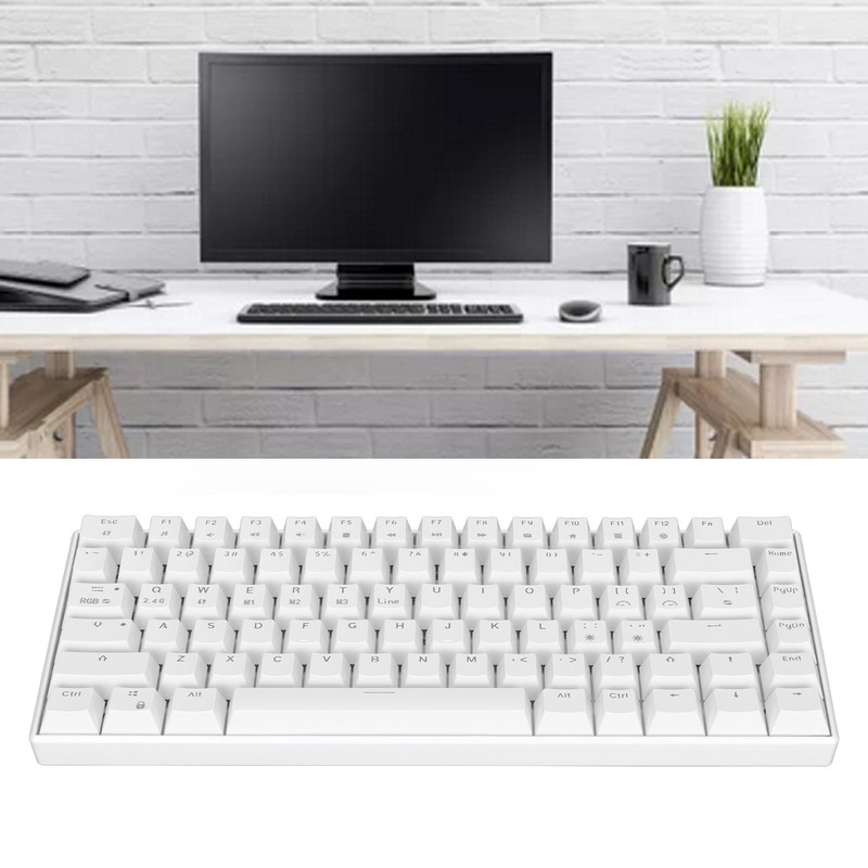 Mechanical Keyboard 82 Keys RGB Wireless 2.4G BT3.0 Type C
