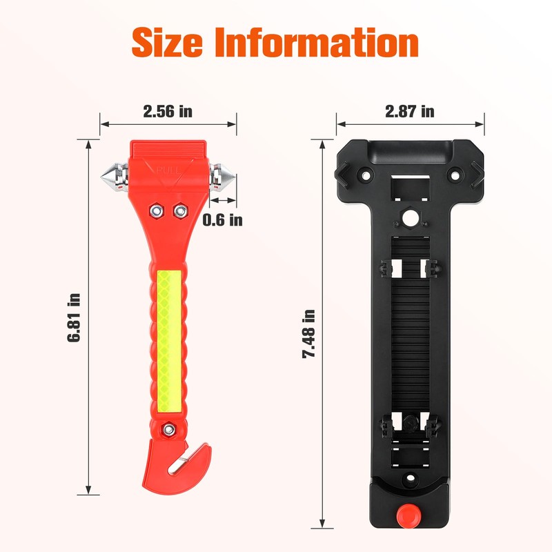 NEUTYPECHIC Window Breaker Hammer 2 in 1 190 x 73