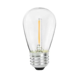 LED S14 Replacement String Light Bulbs - Single Filament 1W - E26 Base - 15 Pack - 60 Lumens - 2700K Warm White