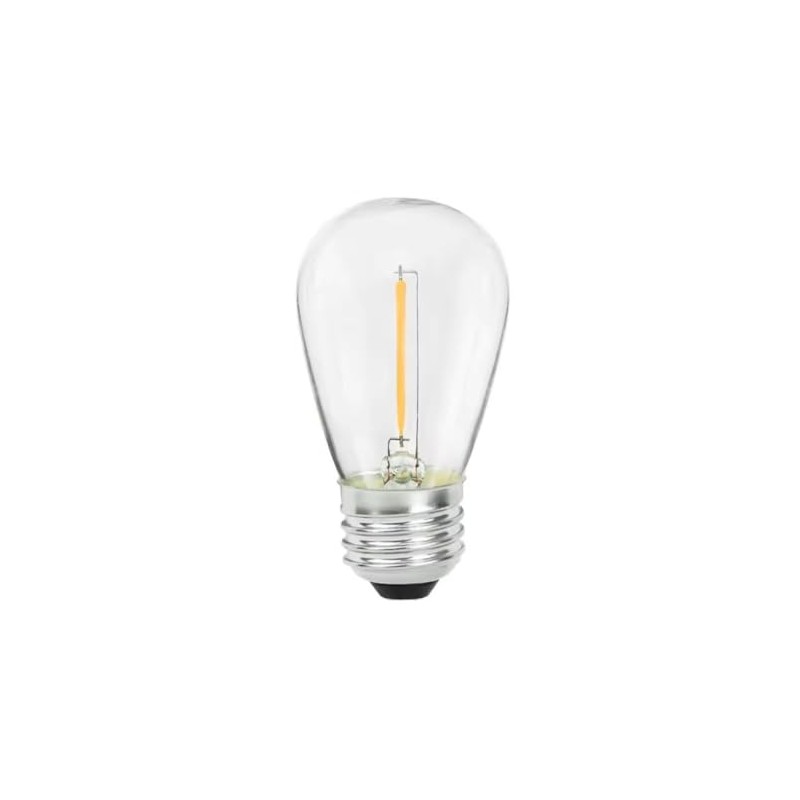LED S14 Replacement String Light Bulbs - Single Filament 1W