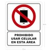 Genérico Monsterprint Señalamiento Letrero Prohibido Usar Celular en Esta Área,
