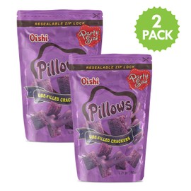 Oishi Pillows Ube Filled Crackers,5.29 Ounce Pack of 2