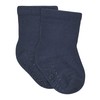 Gerber Kids' 8-Pack Wiggle-Proof Jersey Crew Socks, Navy, 6-12 Months