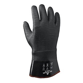 SHOWA 6781R-10, Insulated Neo Grab Glove, 12" Gauntlet, Large, Black, Pack of 12