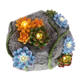 Baluue 1 Pc Lámpara de Piedra Solar luz Solar del jardín estatuas de Jardin decoración lámpara Solar de jardín lámpara Decorativa Solar Exterior Luces Decorativas Las Flores Decorar