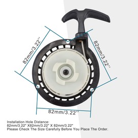 GOOFIT Aluminum Alloy Pull Start Recoil Starter Easy to Pull Replacement for 2 Stroke 49cc Engine Mini ATV Pocket Bike Dirt Bike