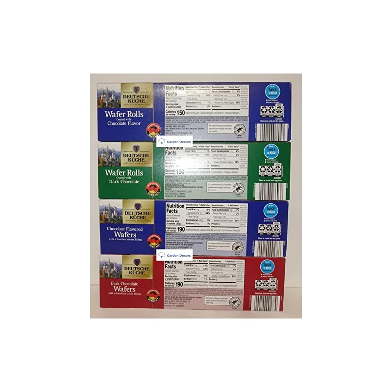 Deutsche Kuche Wafers & Wafer Rolls: Dark Chocolate & Chocolate