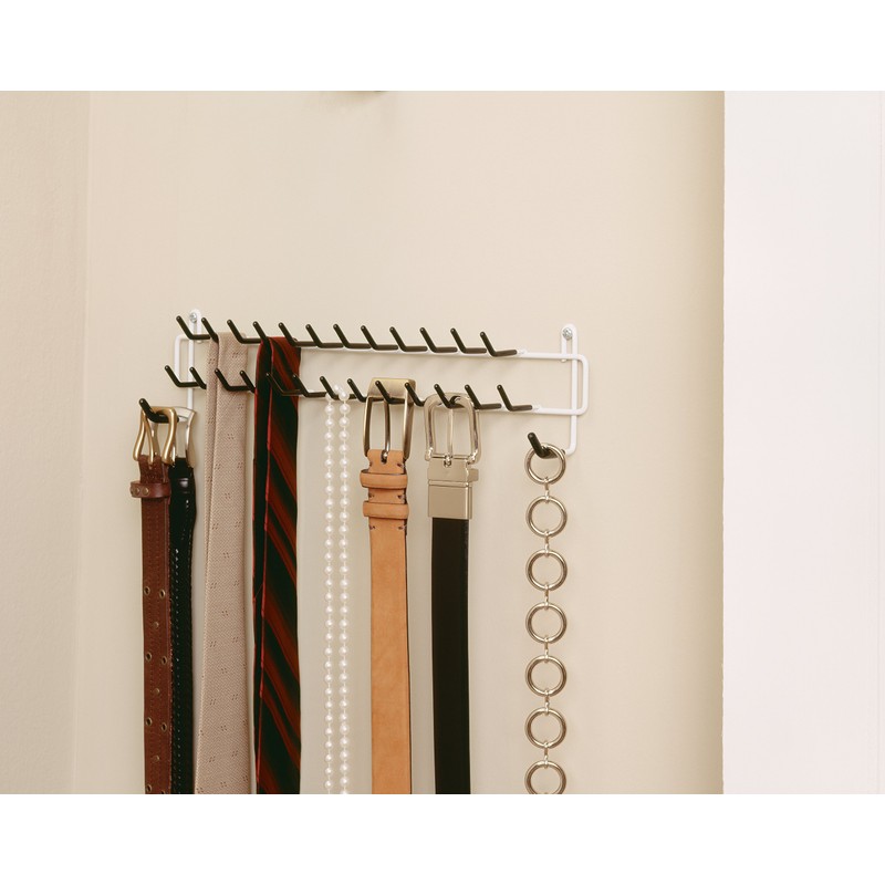 ClosetMaid Epoxy coated steel 8051 Tie and Belt Rack, White,