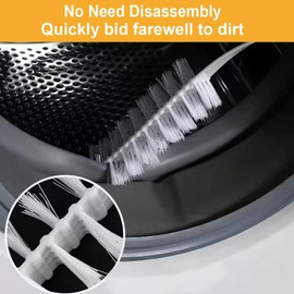 Plowatxi Washing Machine Cleaner Brush Household Durable Nylon Brushes for Cleaning Washing Machine Front Load Rolling Washing Machine Cleaning Brush Flexible Slit Cleaning Brush
