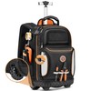 Rolling Backpack Tool Bag with Wheels, Heavy Duty Electrician's Tool